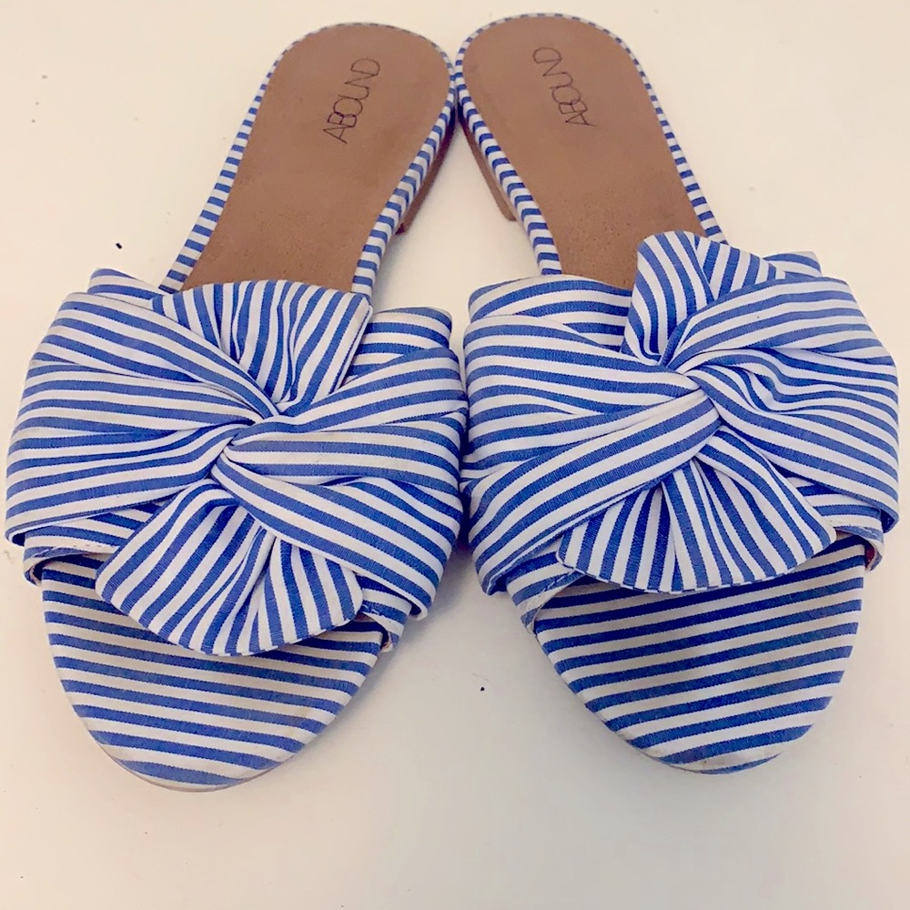 Blue stripe sandals